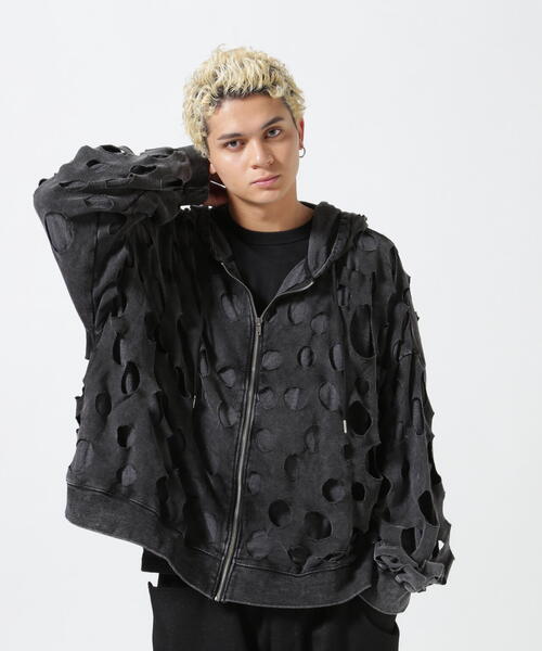 FR(13)NDS（フレンズ） ジップアップパーカー F ブラック メンズ