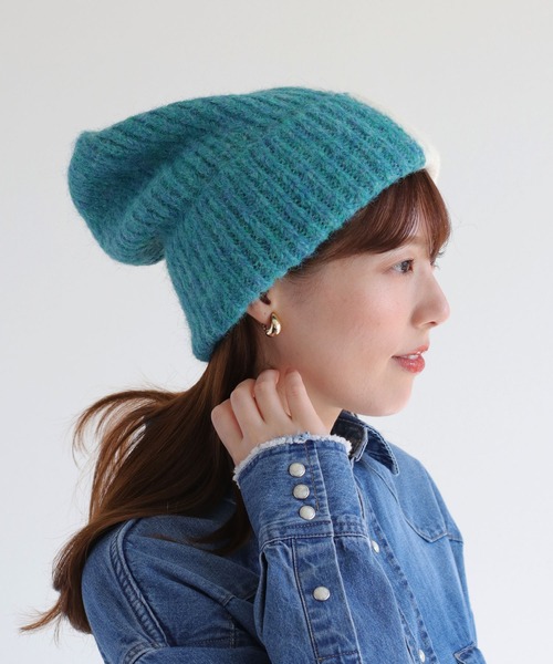 cepo（セポ） ニット帽 ニットキャップ バイカラーニット帽 レディース