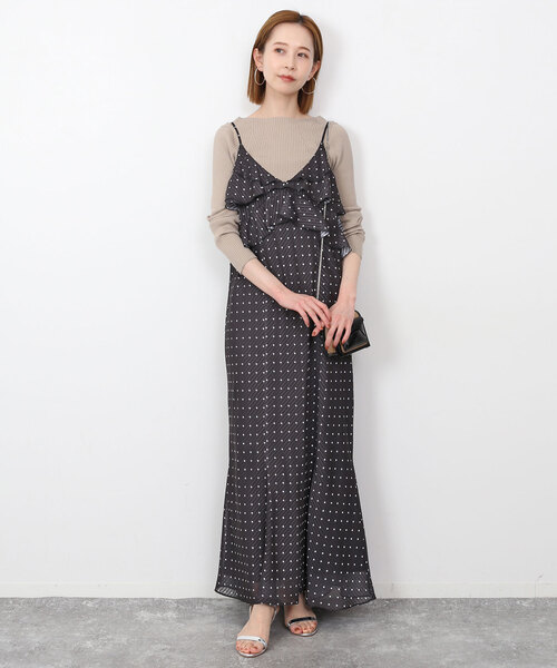 SLOBE IENA（スローブイエナ） キャミソールワンピース FREE ブラック