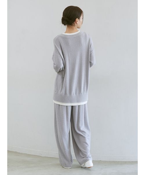 ジェラピケ　ルームウェア　ホットスムーズィー　　セットアップ　上下 F グレー gelato pique（ジェラートピケ） パジャマ ルームウェア レイヤード
