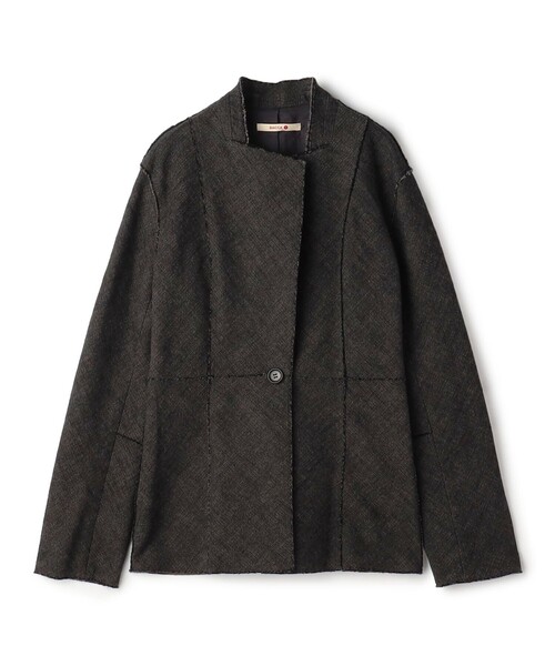 BACCA（バッカ） ジャケット ノーカラージャケット ヘリンボーン