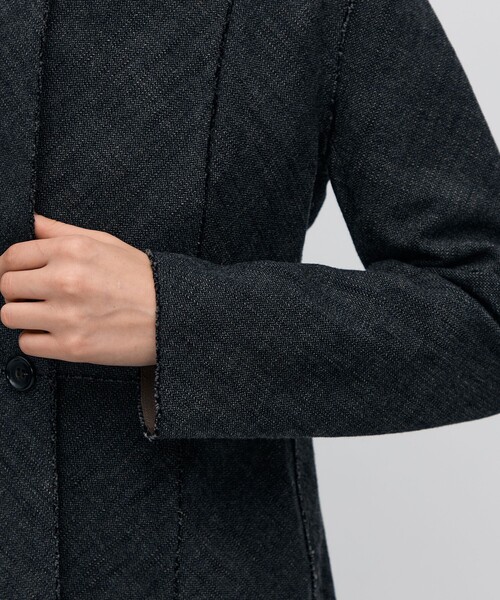 BACCA（バッカ） ジャケット ノーカラージャケット ヘリンボーン