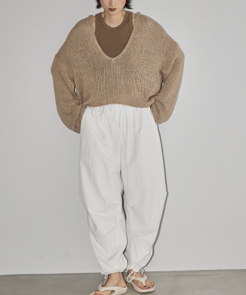 「TODAYFUL」 イージーパンツ 36 ベージュ レディース_画像2