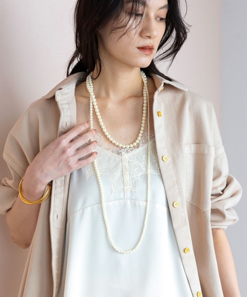 Elura（エルーラ） キャミソール レースサテンキャミソール/625546