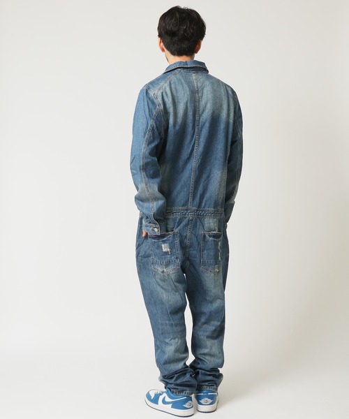 ARCADE オールインワン ダメージ加工デニムつなぎ / ユーズド USED