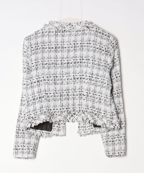 「Ninarobe」 ノーカラージャケット L ホワイト レディース_画像2