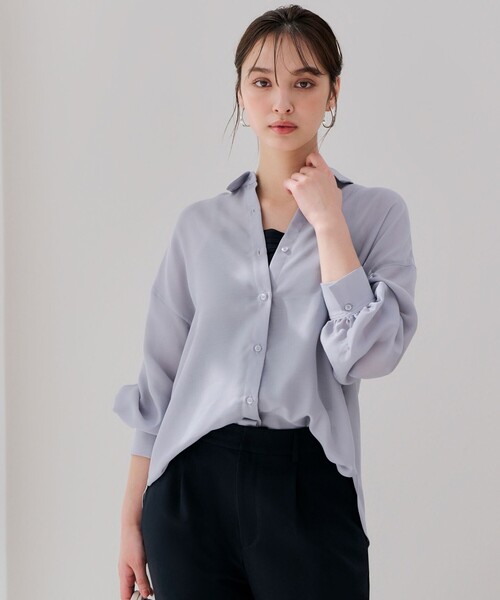 「ANY SIS」 長袖シャツ 2 グレー レディース_画像6