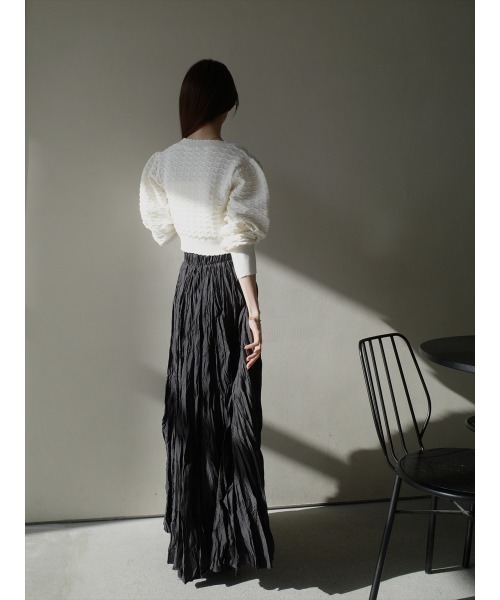 Amel ワッシャーボリュームロングスカート amel（エイメル） スカート ワッシャーボリュームロングスカート