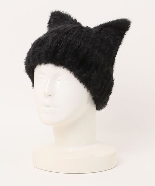 ニット帽 ニットキャップ Nia(ニア)/シンプル猫耳シャギースクエア