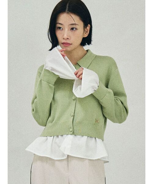 LAGUNAMOON（ラグナムーン） カーディガン ペプラムドッキングニット