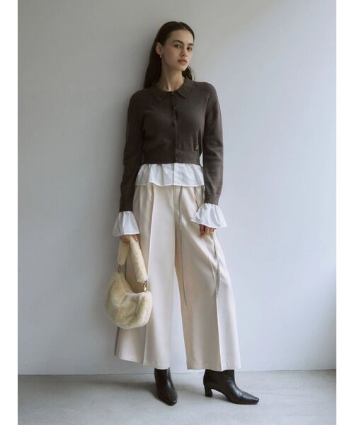 LAGUNAMOON（ラグナムーン） カーディガン ペプラムドッキングニット