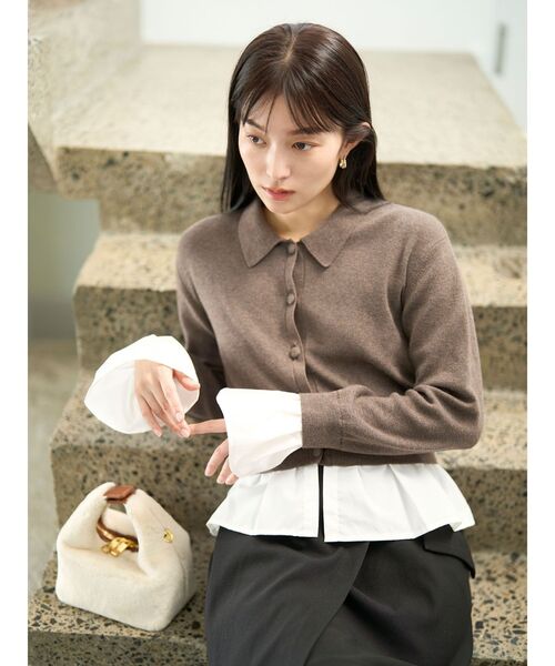 LAGUNAMOON（ラグナムーン） カーディガン ペプラムドッキングニット