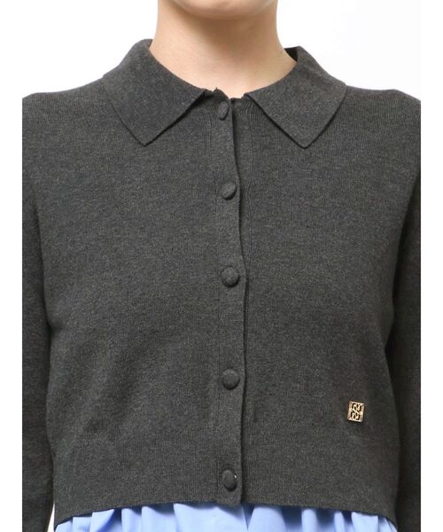 LAGUNAMOON（ラグナムーン） カーディガン ペプラムドッキングニット