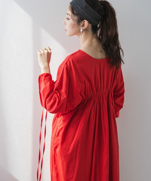 「bohmal」 半袖ワンピース FREE レッド レディース_画像5