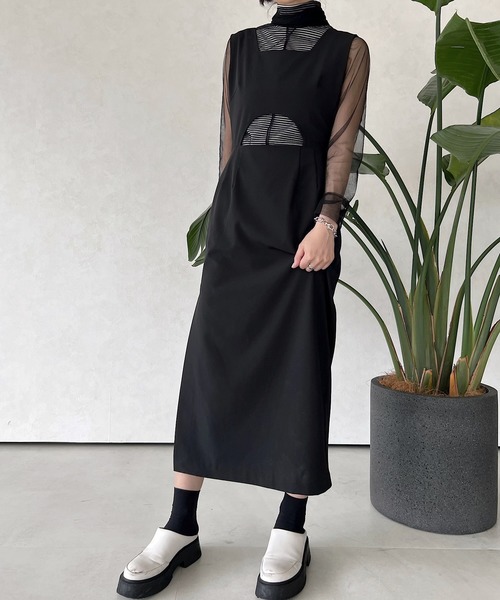 「musubore」 サロペットスカート 1 ブラック レディース_画像5