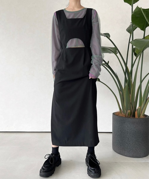 「musubore」 サロペットスカート 1 ブラック レディース_画像7