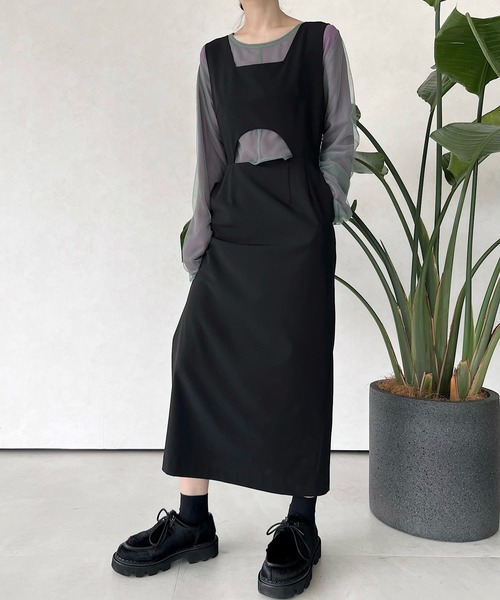 「musubore」 サロペットスカート 1 ブラック レディース_画像8