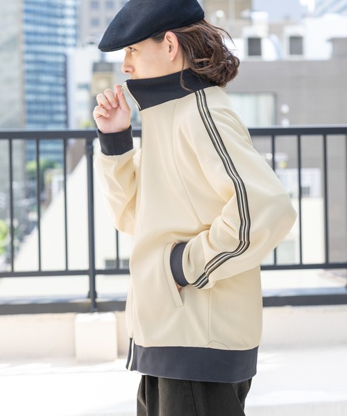 「PBLIM」 ジャージブルゾン FREE ブラック レディース_画像9