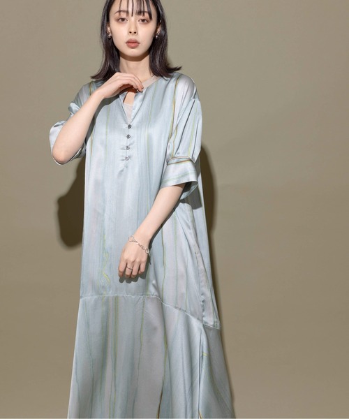 「Eimee Law」 半袖ワンピース 38 グリーン レディースの画像