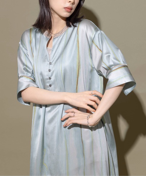 「Eimee Law」 半袖ワンピース 38 グリーン レディースの画像