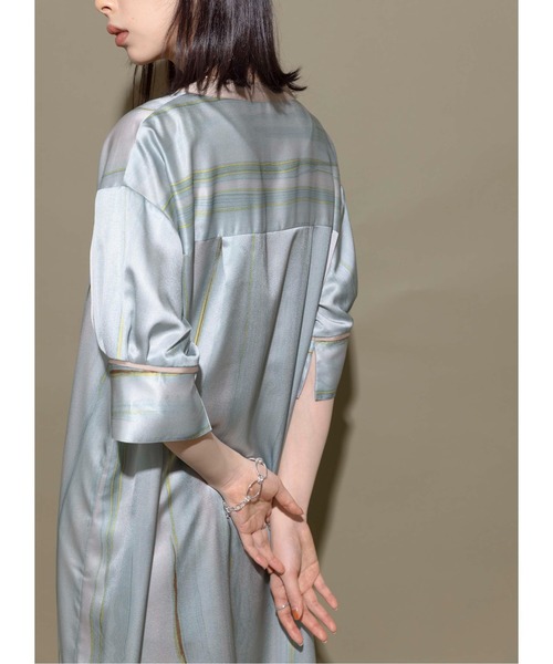 「Eimee Law」 半袖ワンピース 38 グリーン レディースの画像