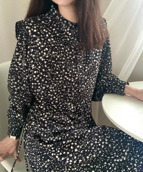 「LAUIR」 長袖ワンピース MEDIUM ブラック レディース_画像8