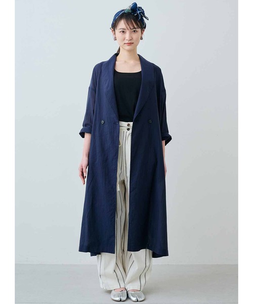 「MEDE19F」 コート MEDIUM ダークネイビー レディース_画像3