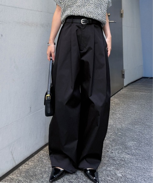 HARDY NOIR LONESS PRINT パンツ　スピックアンドスパン RANAN（ラナン） パンツ カーブシルエットサイドタックパンツ