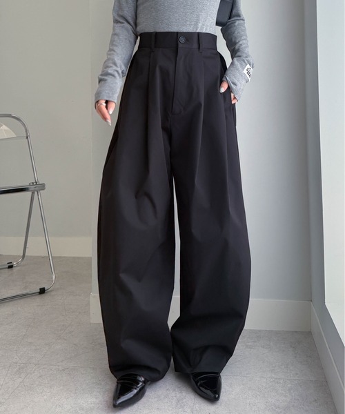 ranan　2月③ RANAN（ラナン） パンツ カーブシルエットサイドタックパンツ