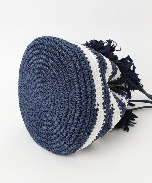 「LUDLOW」 ボーダー柄ハンドバッグ - ネイビー レディース_画像3