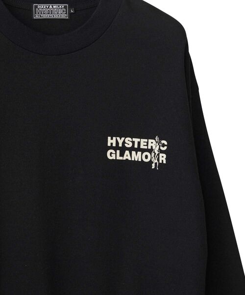 HYSTERIC GLAMOUR 黒 長袖カットソー L HYSTERIC GLAMOUR
