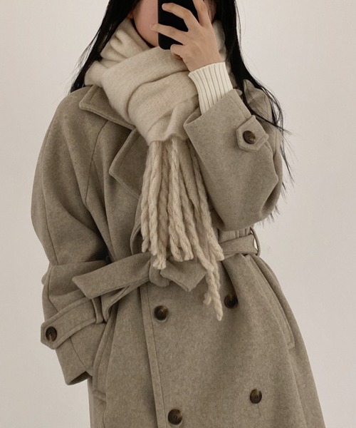 ♡美品♡ エポカ　LAIRES チェスターコート　ダブルブレスト Aelina コート チェスターコート ダブルブレストポケット付きロング