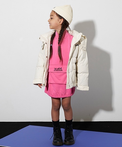 「X-girl Stages」 「KIDS」長袖ワンピース 120cm チャコール キッズ_画像3