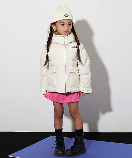 「X-girl Stages」 「KIDS」長袖ワンピース 120cm チャコール キッズ_画像4