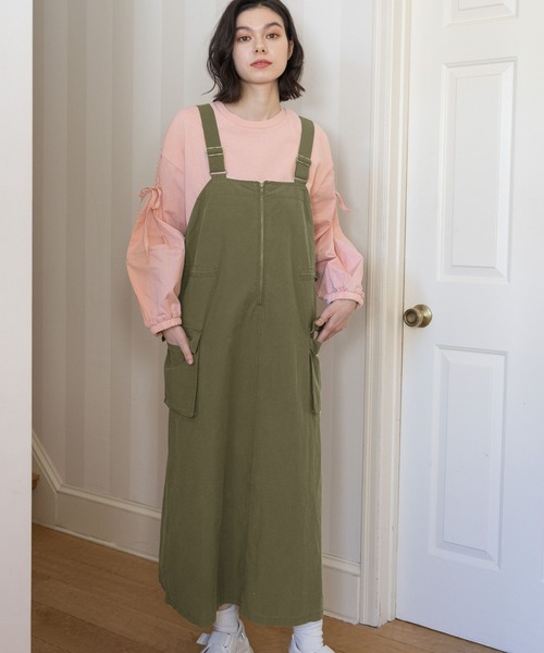 niko and…（ニコアンド） サロペットスカート LARGE ブルー レディース