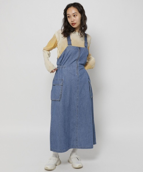 niko and…（ニコアンド） サロペットスカート LARGE ブルー レディース