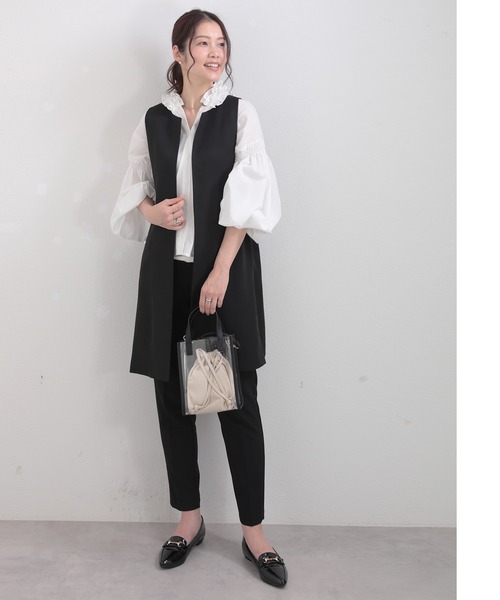 「O.S.K」 長袖ブラウス FREE ブラック レディース_画像4