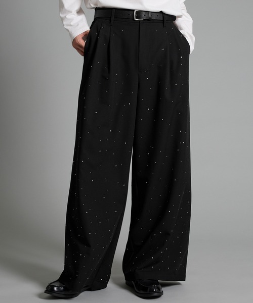 90s Valentino 2タック ワイドスラックス ブラック 黒 イタリア製 中古・古着通販】VALENTINO (ヴァレンティノ) スラックス ブラック