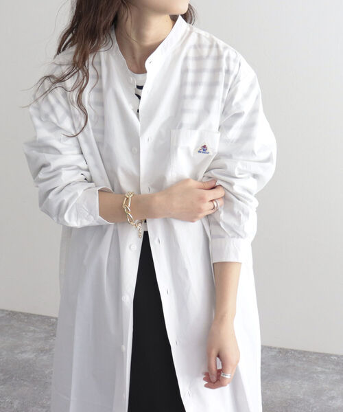 「GEVACO」 長袖ワンピース 38 ネイビー レディース_画像6