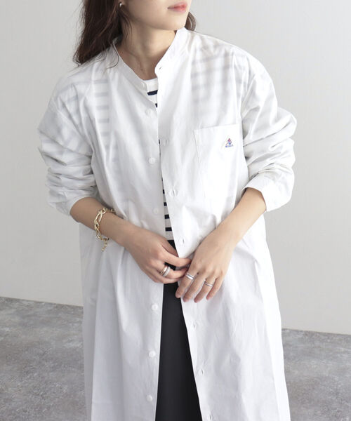 「GEVACO」 長袖ワンピース 38 ネイビー レディース_画像8