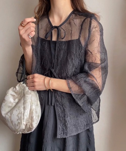 「FILLOU」 長袖ブラウス MEDIUM クリーム レディース_画像2