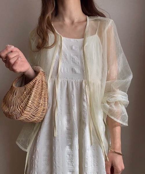 「FILLOU」 長袖ブラウス MEDIUM クリーム レディース_画像6