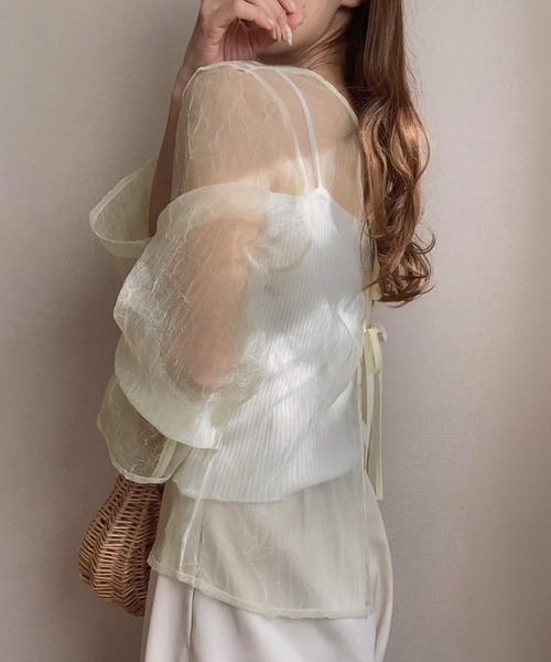 「FILLOU」 長袖ブラウス MEDIUM クリーム レディース_画像7