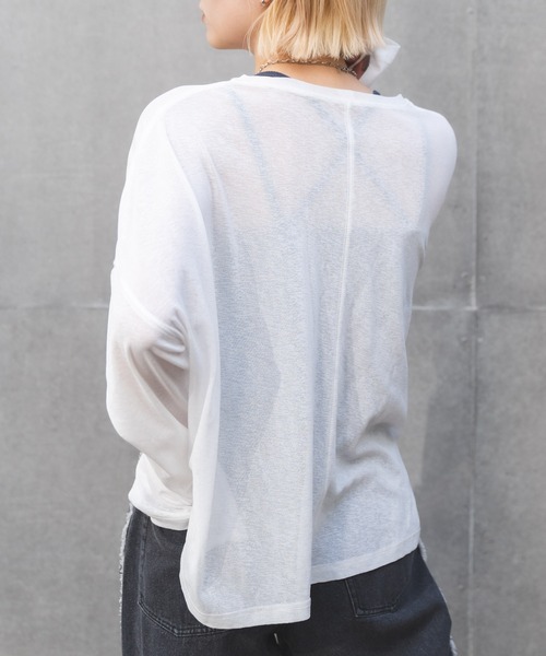 「MIEL CRISHUNANT」 長袖カットソー FREE ブルー レディース_画像5