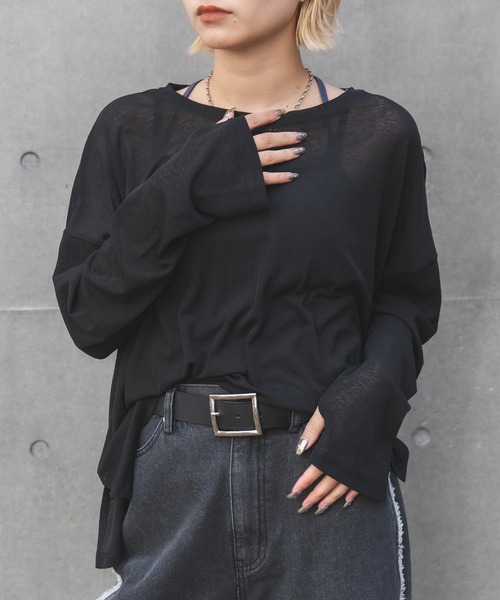 「MIEL CRISHUNANT」 長袖カットソー FREE ブルー レディース_画像6