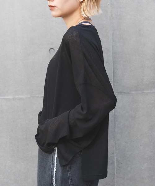 「MIEL CRISHUNANT」 長袖カットソー FREE ブルー レディース_画像7