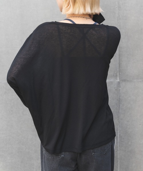 「MIEL CRISHUNANT」 長袖カットソー FREE ブルー レディース_画像8