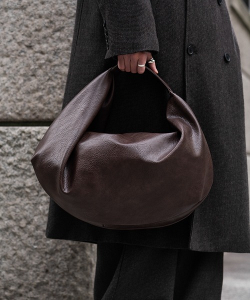 CURVE SWITCHING LEATHER BAG 3077B レザーバッグ SINSS ショルダーバッグ Curve shoulder bag / カーブショルダーバッグ