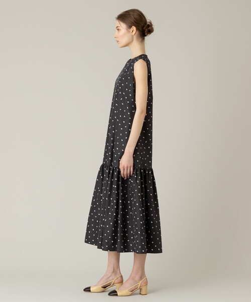 「LOULOU WILLOUGHBY」 ノースリーブワンピース 1 グレー レディースの画像