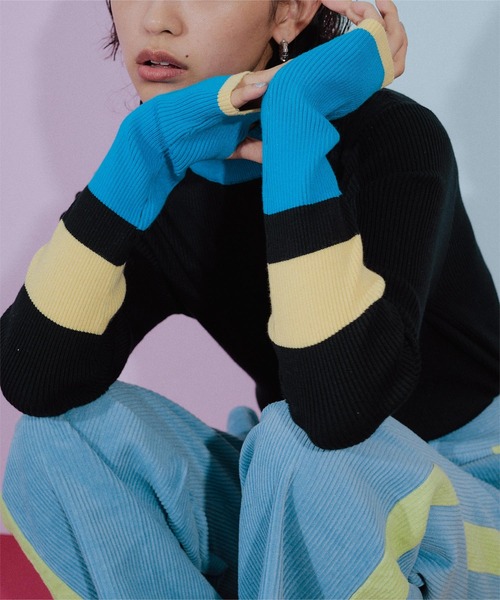 「miette」 長袖ニット FREE ネイビー レディース_画像7